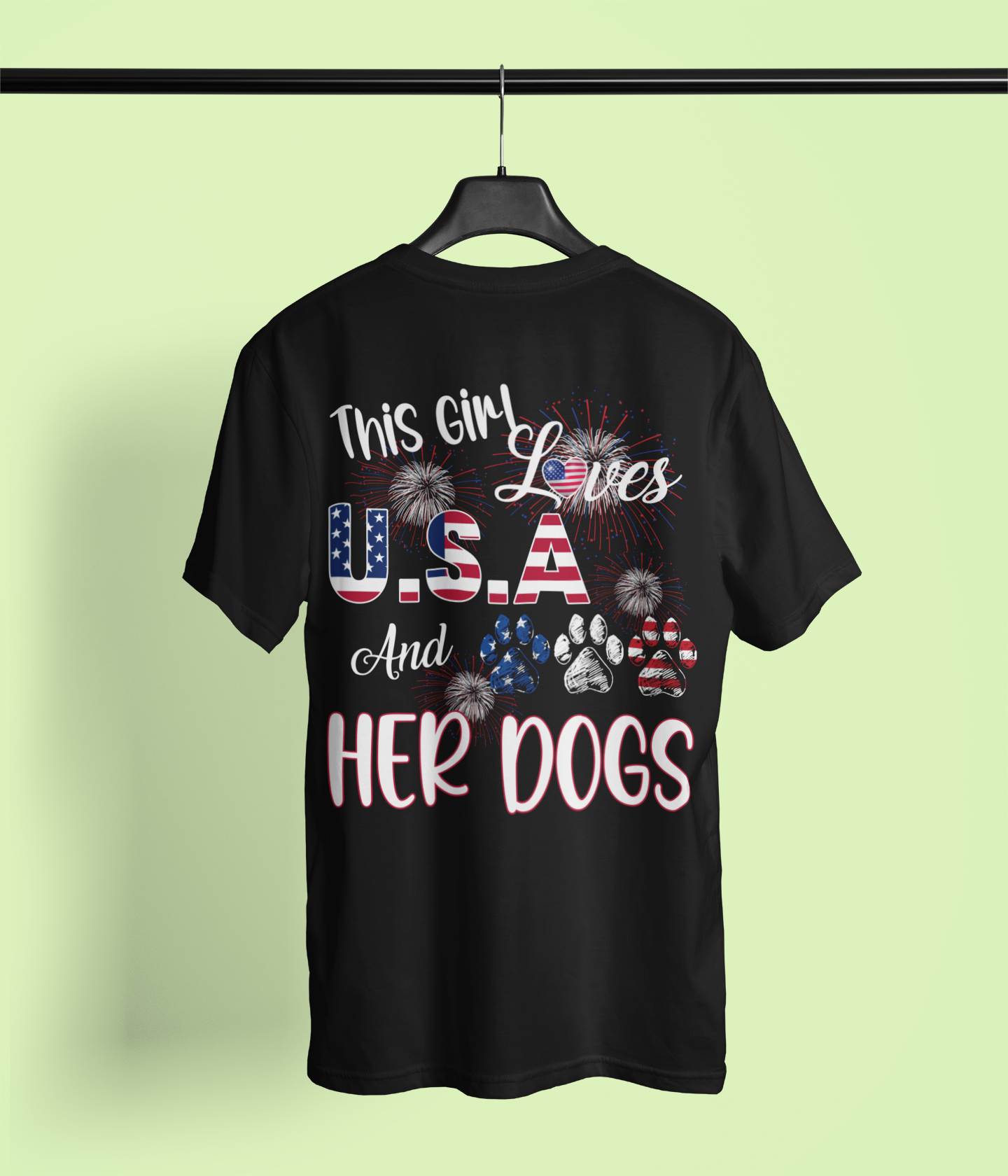 This Girl Loves USA and Her Dogs