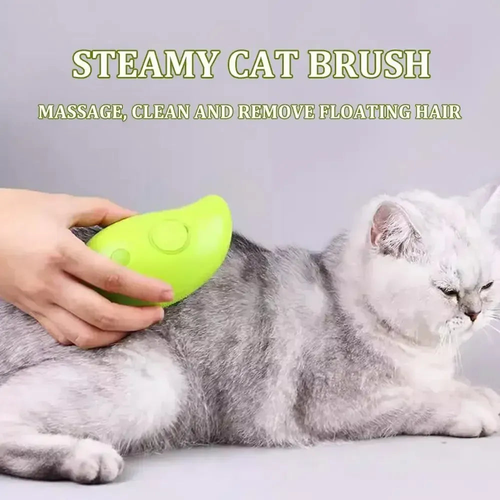 Cat Steam Brush Steamy Dog Brush 3 in 1 Electric Spray